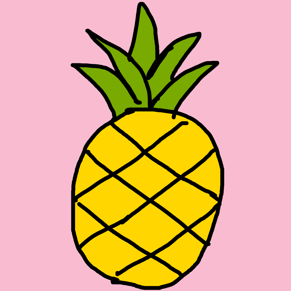 Pineapple drawing by dan