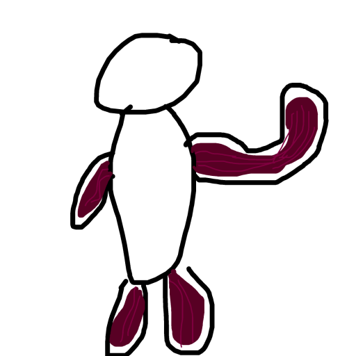 Muscle drawing by iron