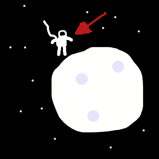Astronaut drawing by brush-star-site
