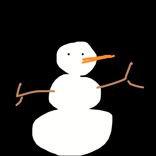 Snowman drawing by bia