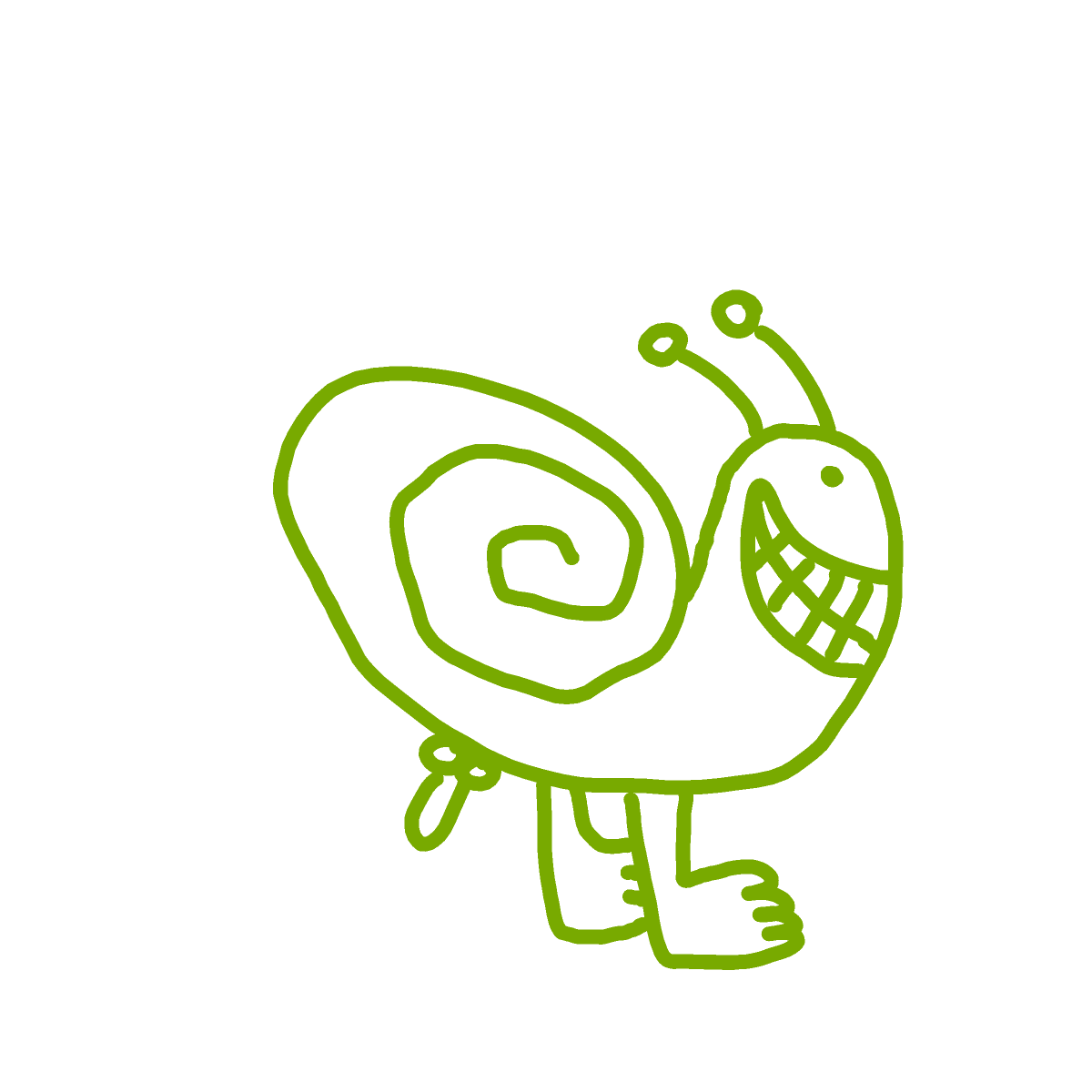 Snail drawing by harryw