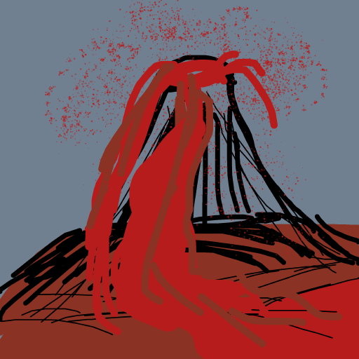 Volcano drawing by matea