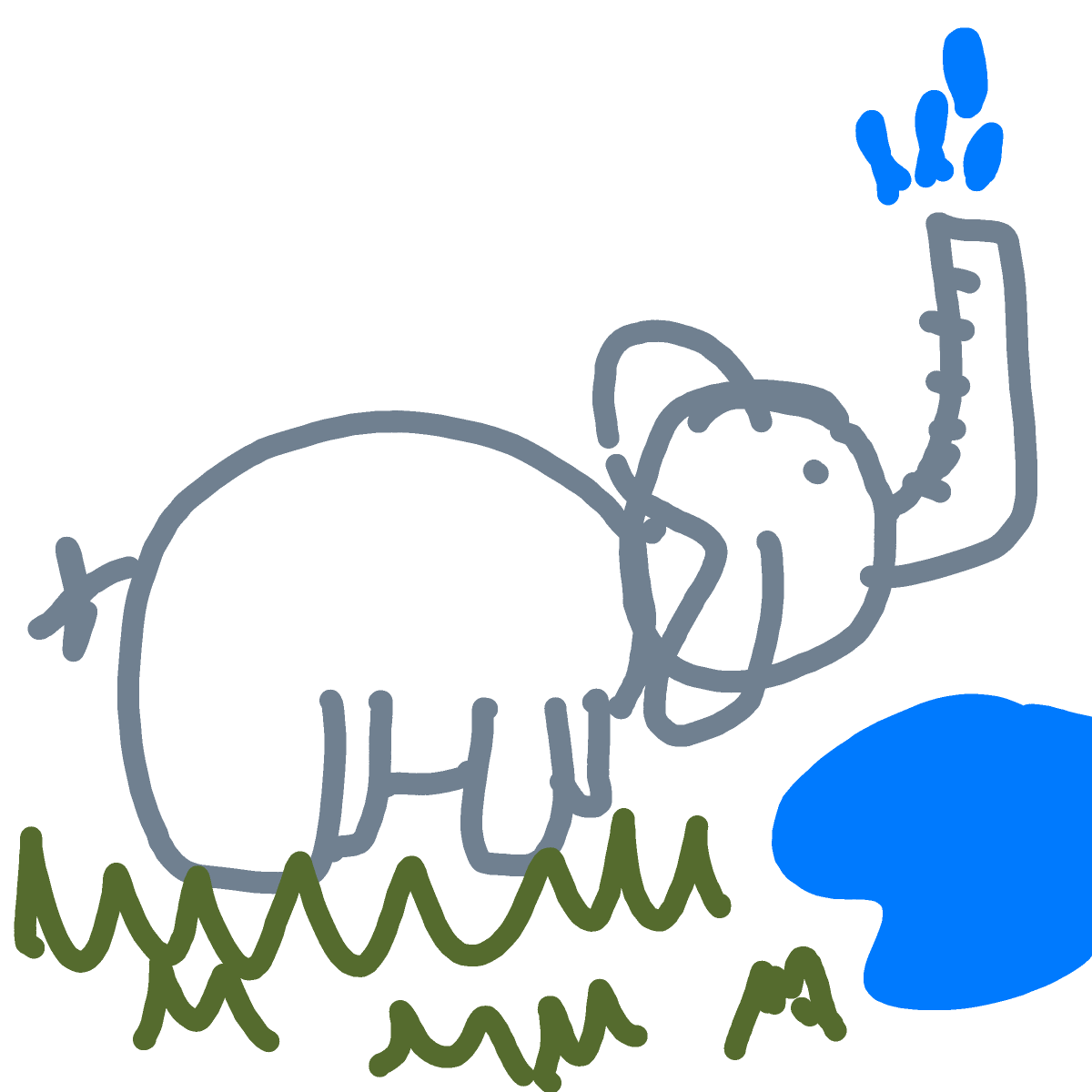 Elephant drawing by iron-wise-doodler