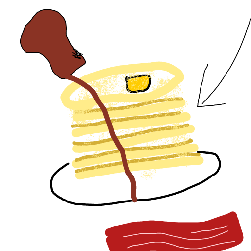 Pancake drawing by Shandi