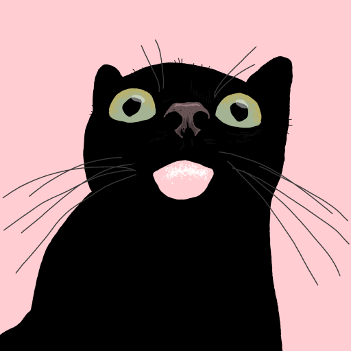 Black Cat drawing by Soybean