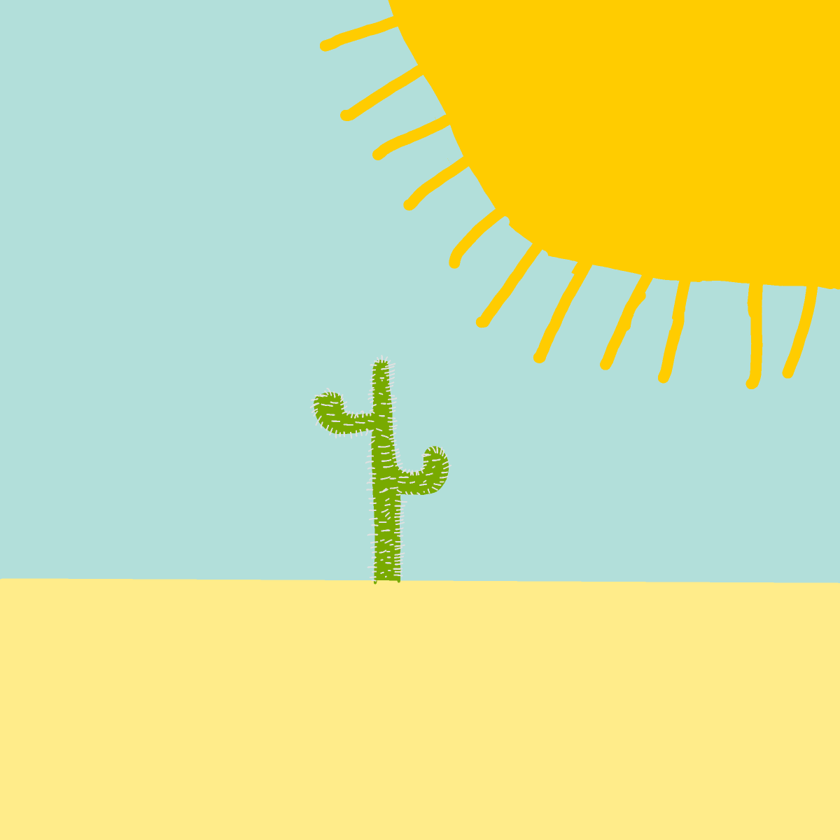 Cactus drawing by Cwis448