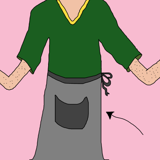 Apron drawing by krissywissy