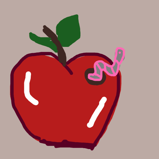Apple drawing by krissywissy