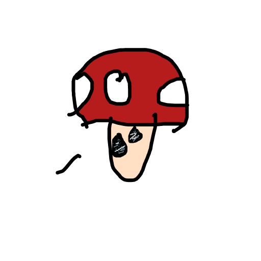 Super Mushroom drawing by coral-sun-illustrator