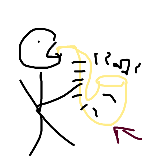 Saxophone drawing by grou