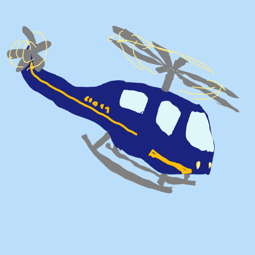 Helicopter drawing by godor