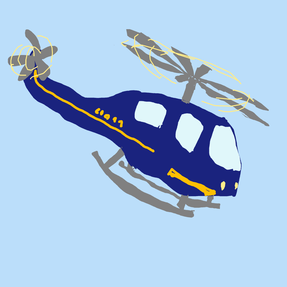 Helicopter drawing by godor