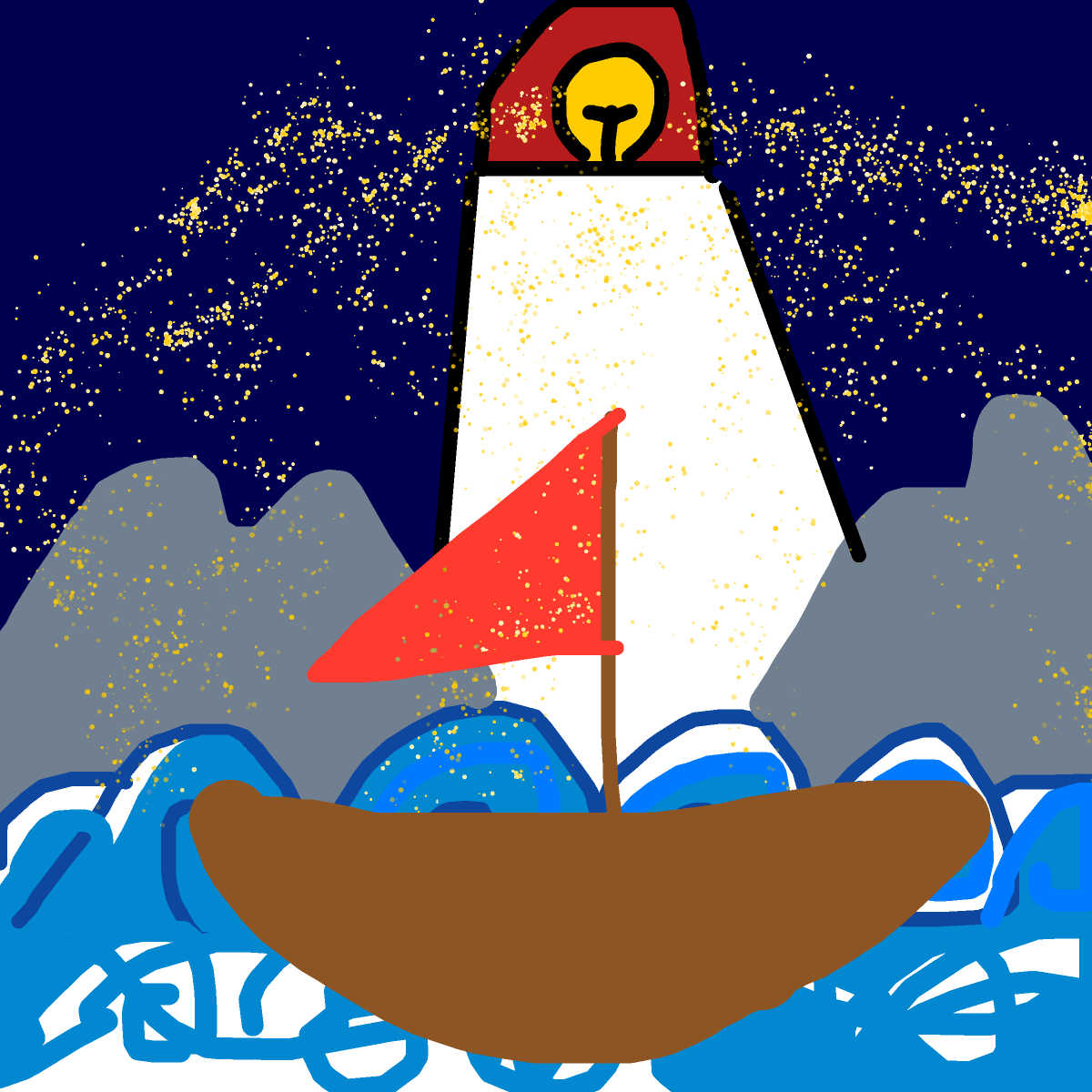 Lighthouse drawing by last-graph-force