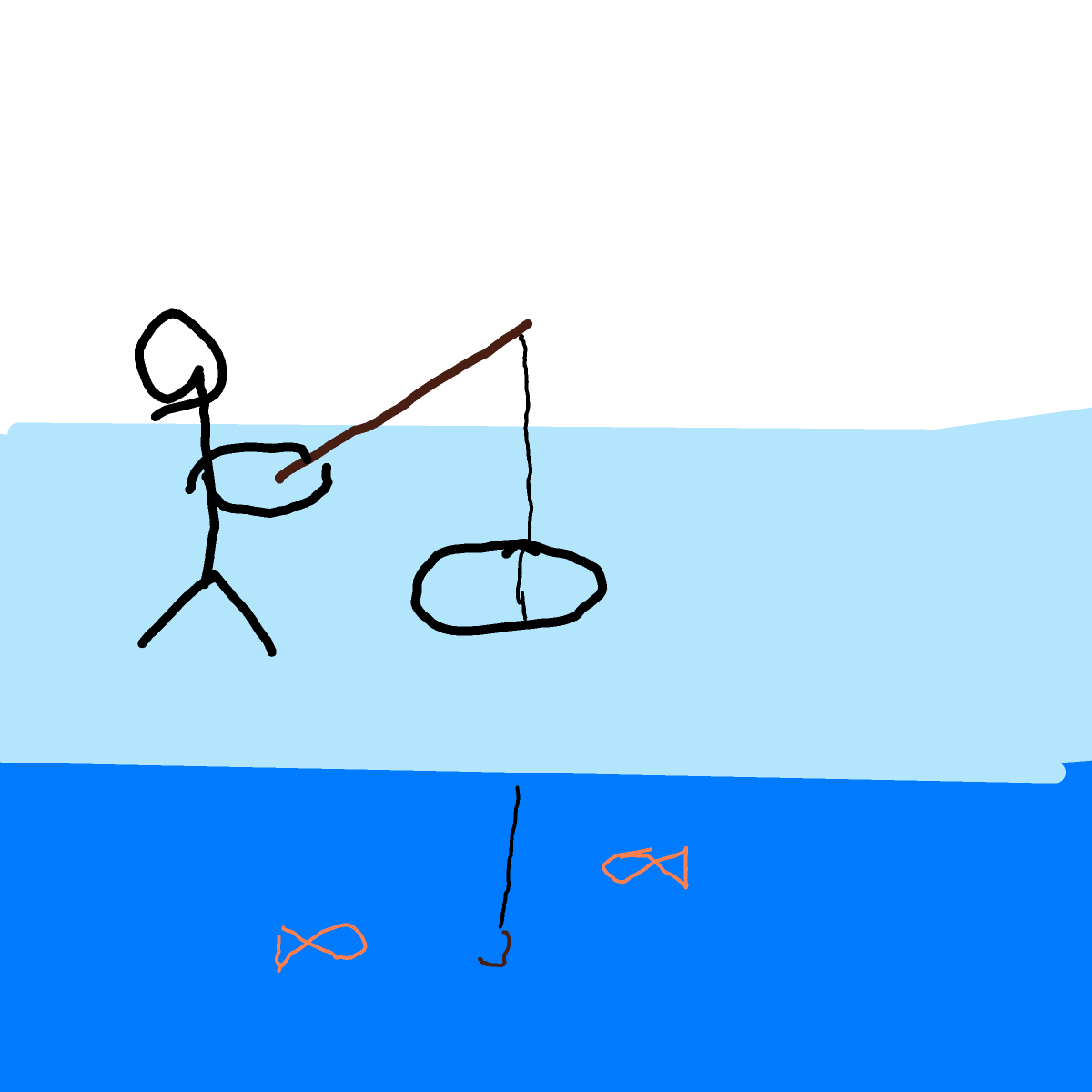 Ice Fishing drawing by Nuss
