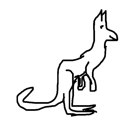 Kangaroo drawing by mikestam195