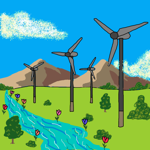 Windmill drawing by monthra
