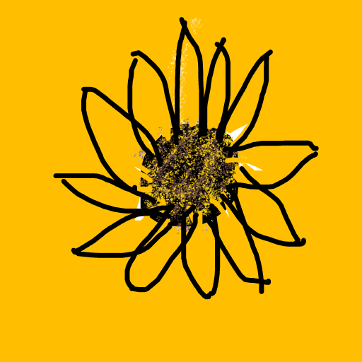 Sunflower drawing by brass-sage-way