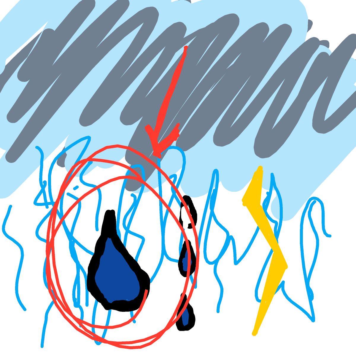 Raindrop drawing by wind-graph-ninja