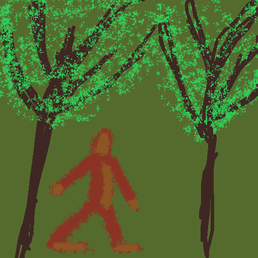 Bigfoot drawing by pancakes palette