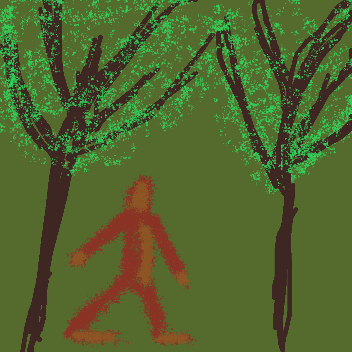 Bigfoot drawing by pancakes palette