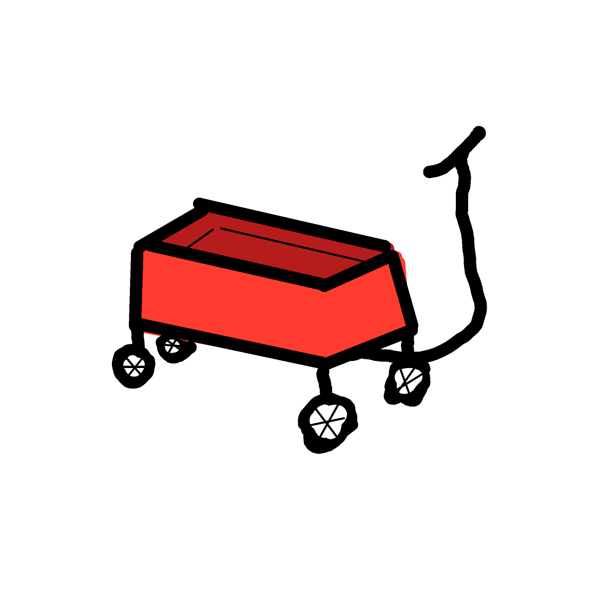 Wagon drawing by Anna