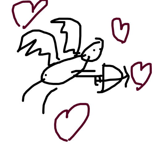 Cupid drawing by juice