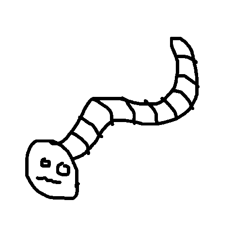 Worm drawing by mikestam195
