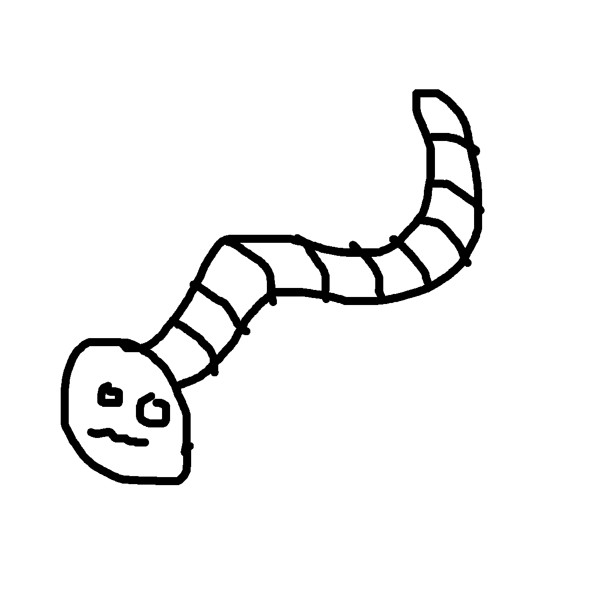 Worm drawing by mikestam195