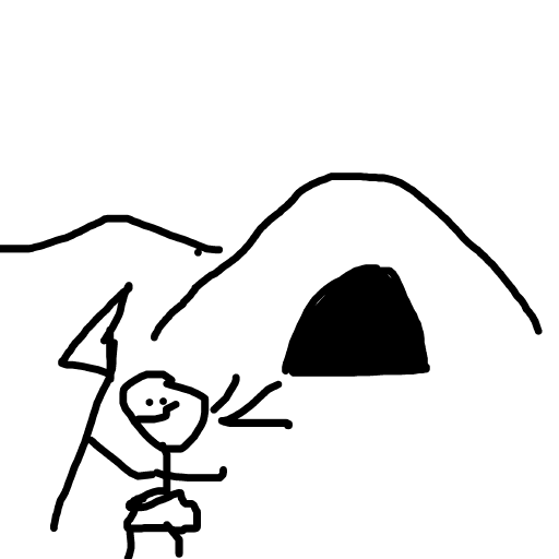 Caveman drawing by pikapikachuu