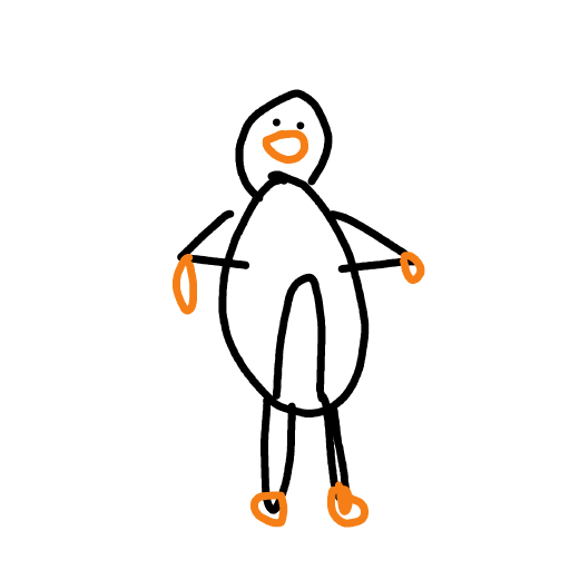 Penguin drawing by lead-brave-loom