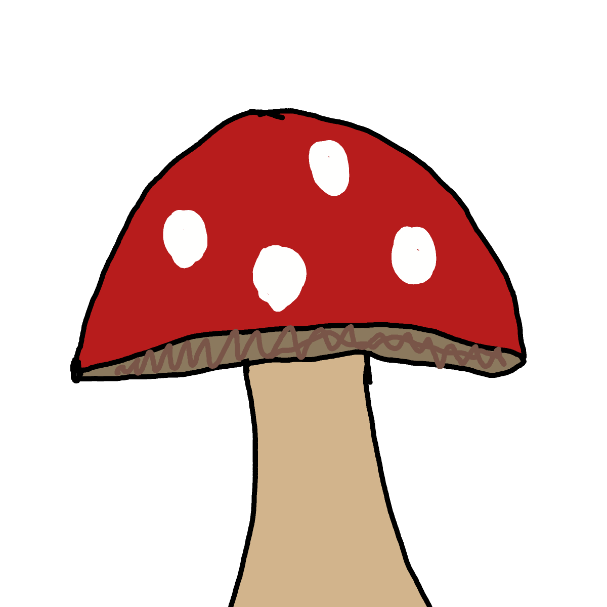 Mushroom drawing by Megs