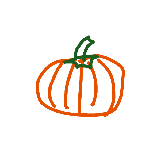 Pumpkin drawing by Bubble