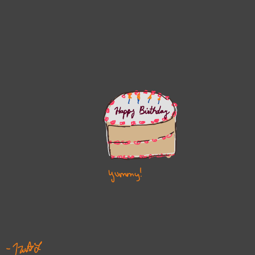 Cake drawing by tris - art _ wow