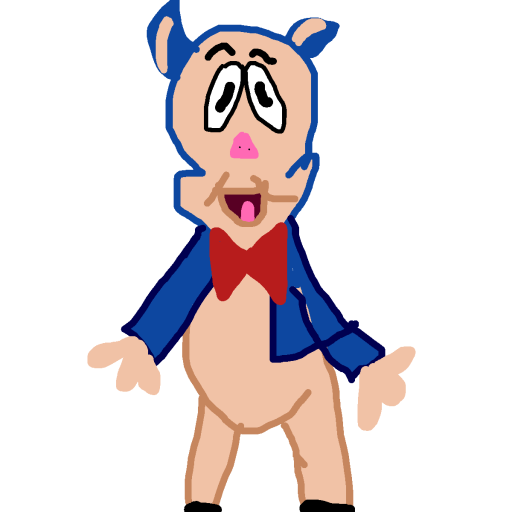 Porky Pig drawing by countnicula
