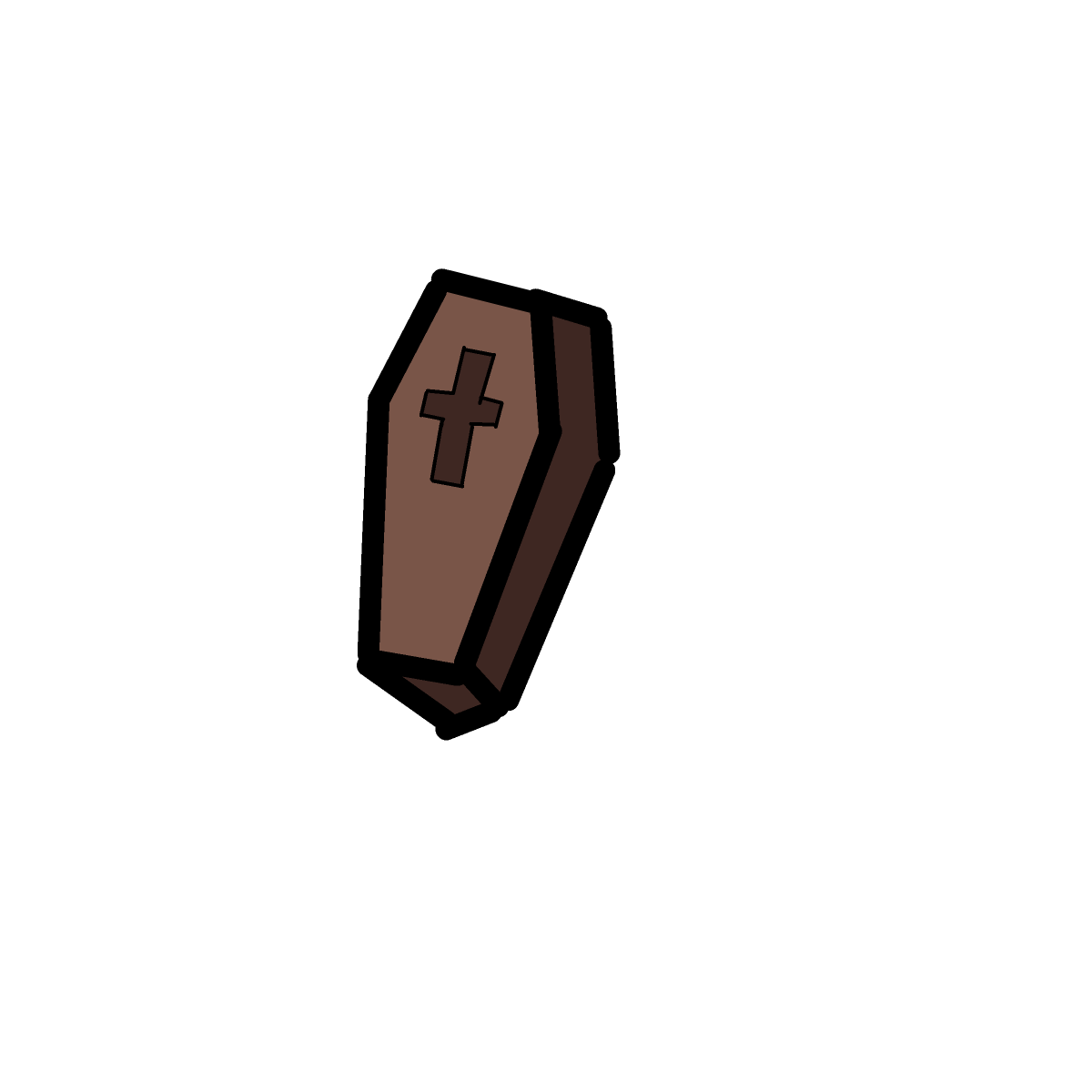 Coffin drawing by 1singular_sensation