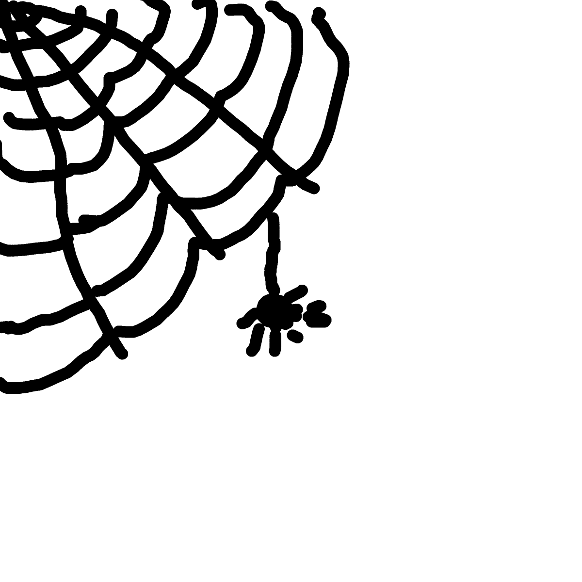 Spider Web drawing by clay-mega-force