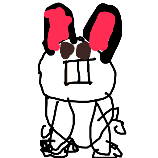 Bunny drawing by free-iron-port