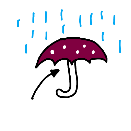 Umbrella drawing by doublem