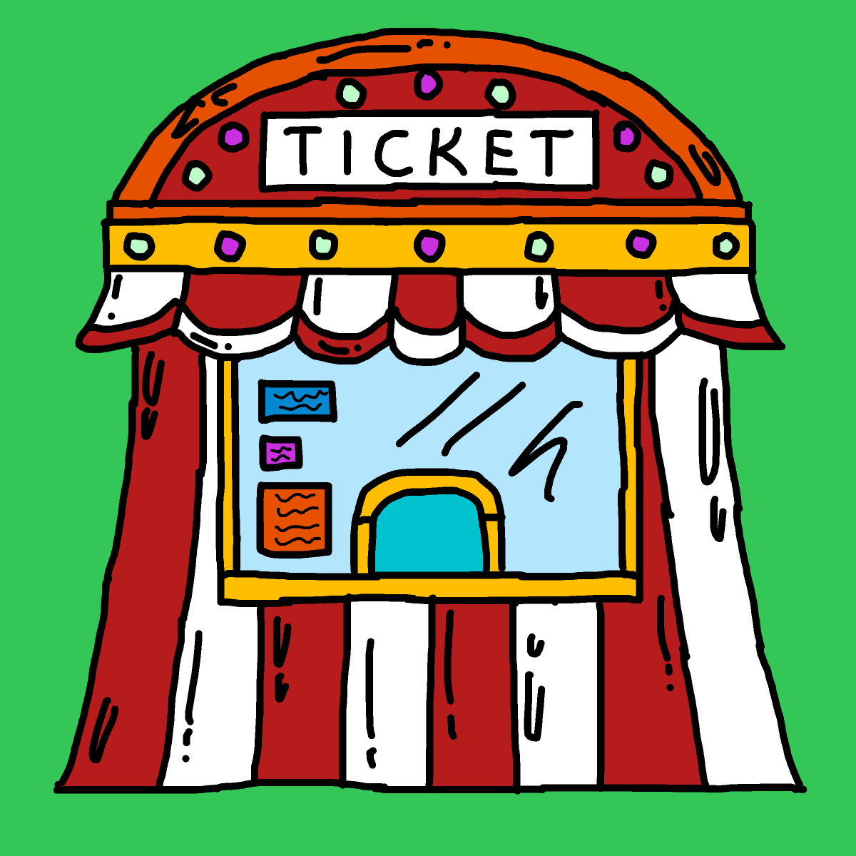 Ticket Booth drawing by monthra