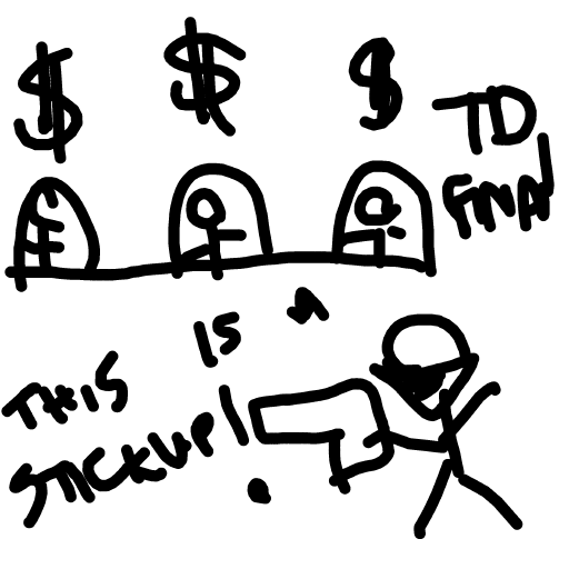 Bank Robbery drawing by mjolnirbear