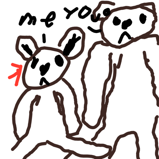 Baby Bear drawing by common loon
