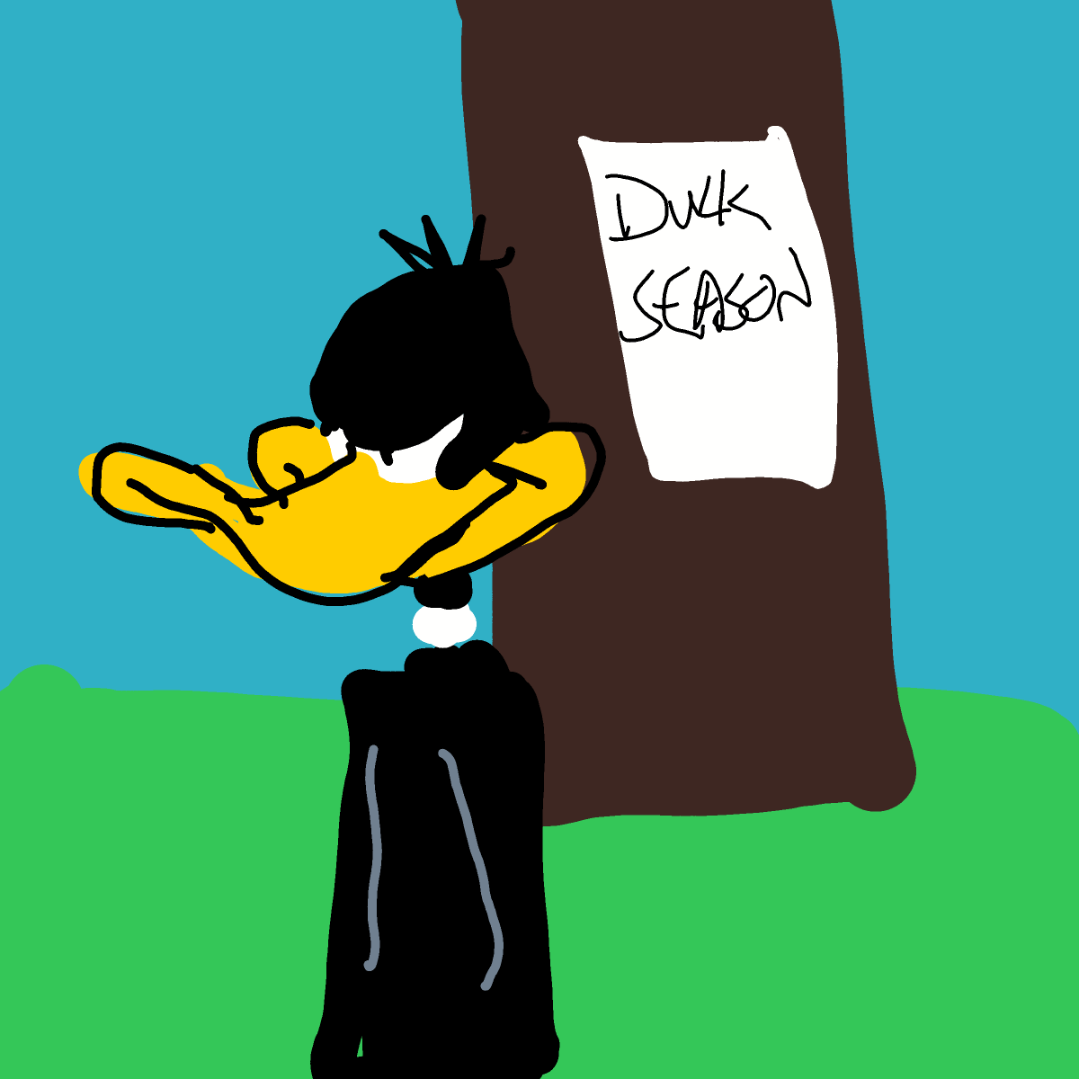 Daffy Duck drawing by Guardianoflives