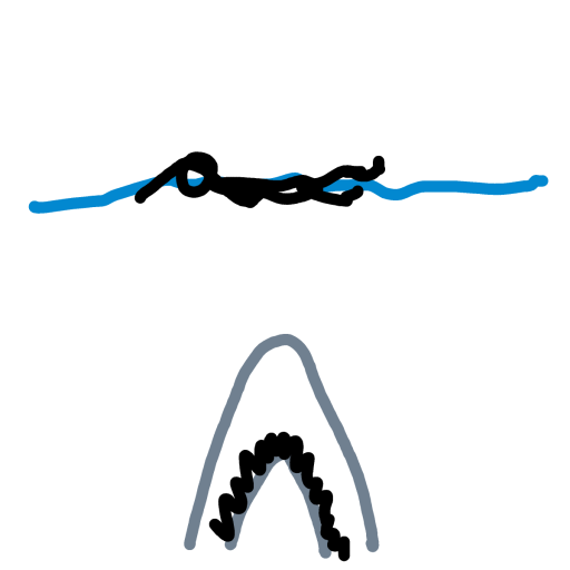 Jaws drawing by Lee the Bee