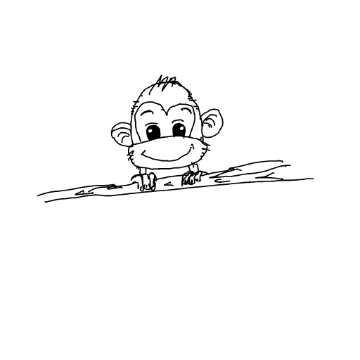 Monkey drawing by mely