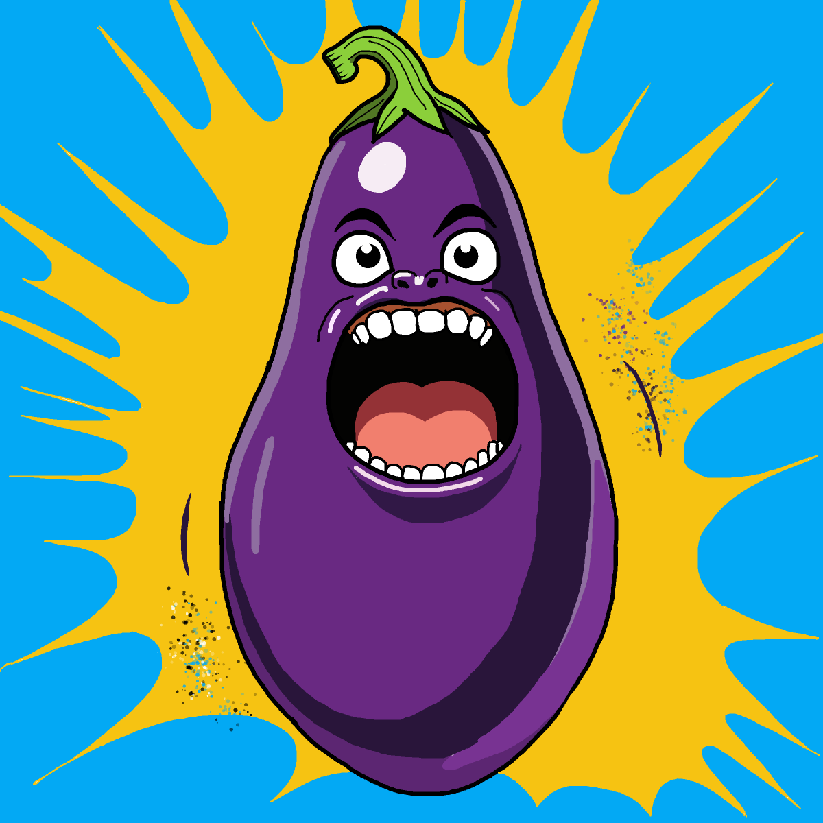 Eggplant drawing by firecracker