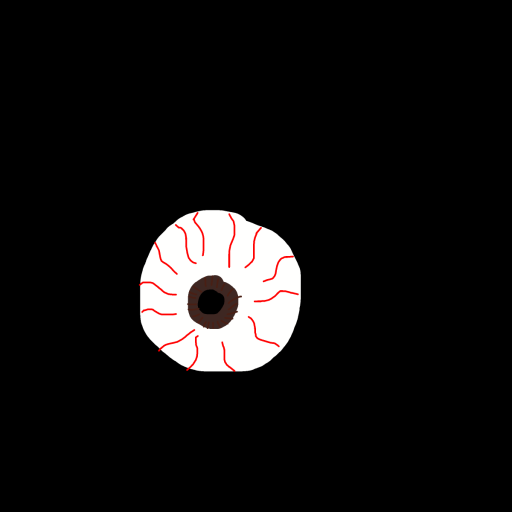 Eyeball drawing by iron