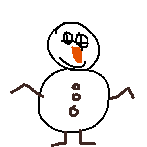 Snowman drawing by mikestam195