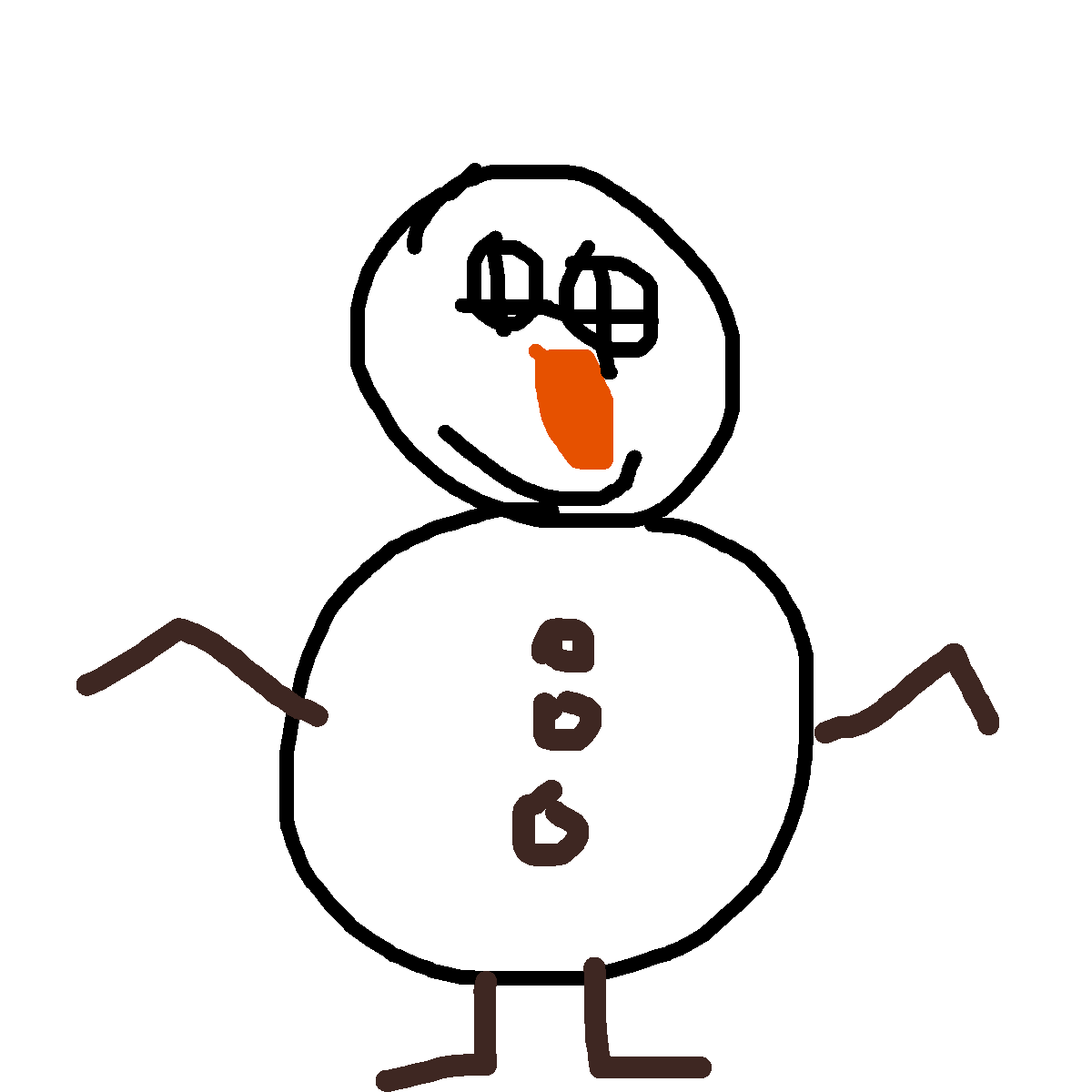 Snowman drawing by mikestam195