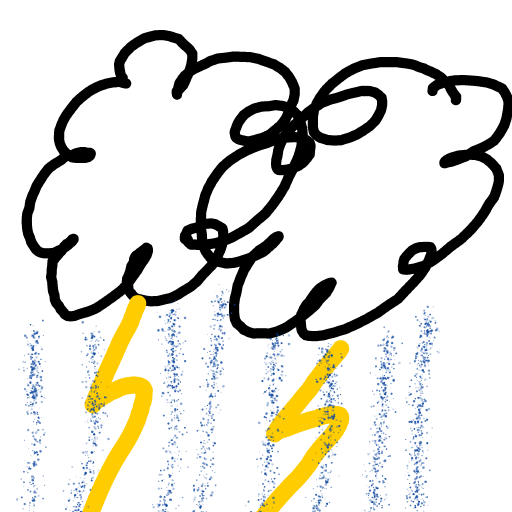 Storm drawing by Shandi
