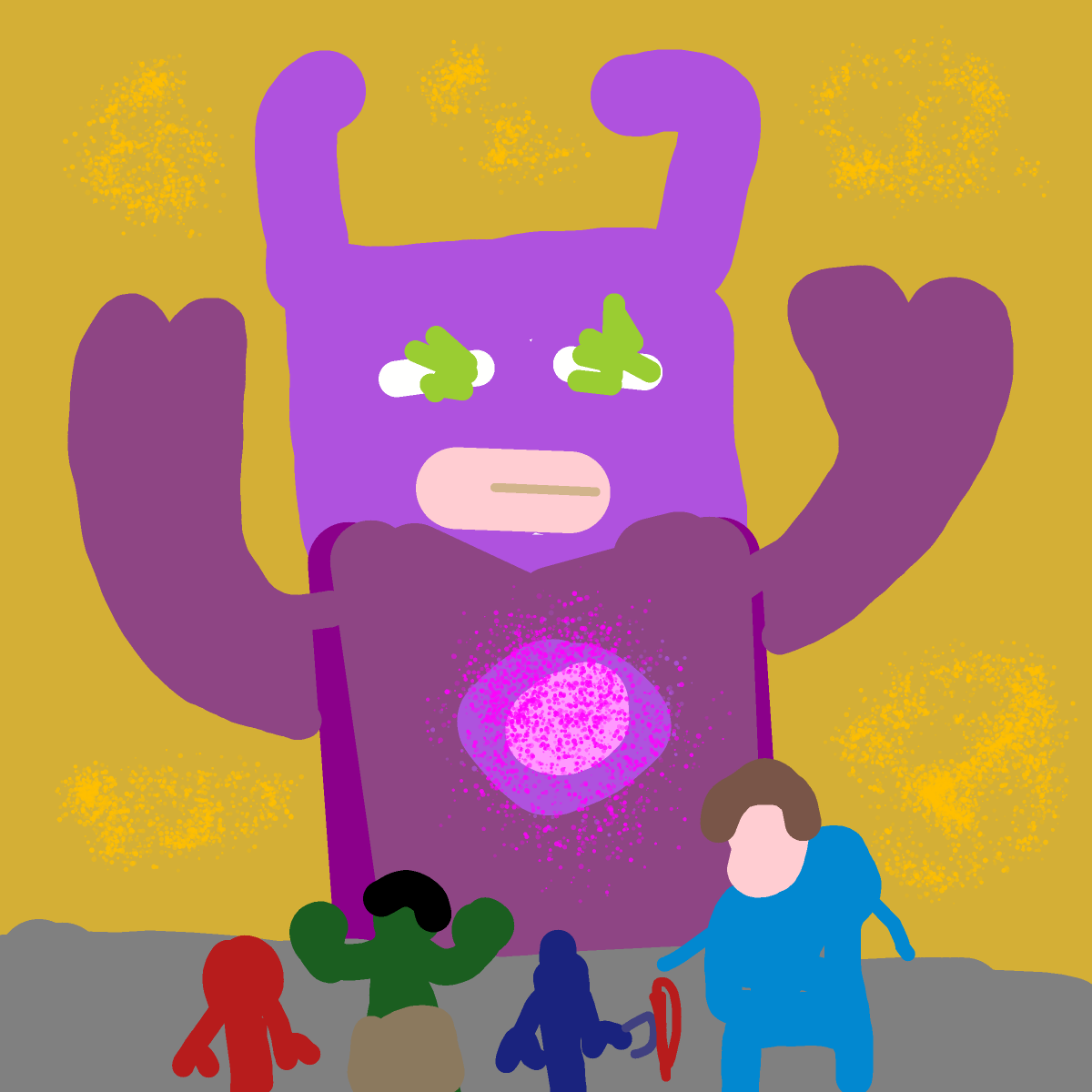 Galactus drawing by Fih